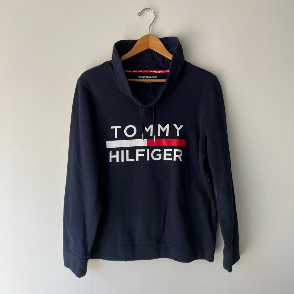 Tommy Hilfiger Cowl Neck Logo Sweater